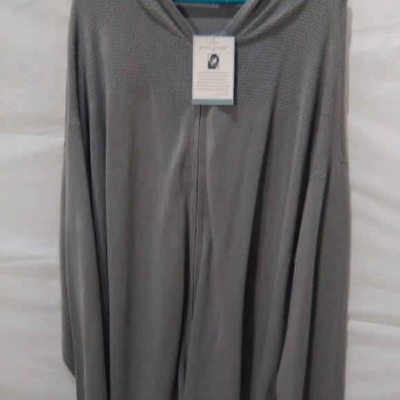 Jaclyn Smith Long Sleeve Zip Up Hoodie Sweater Color Gray Size XXL ( NWT) - Picture 4 of 6